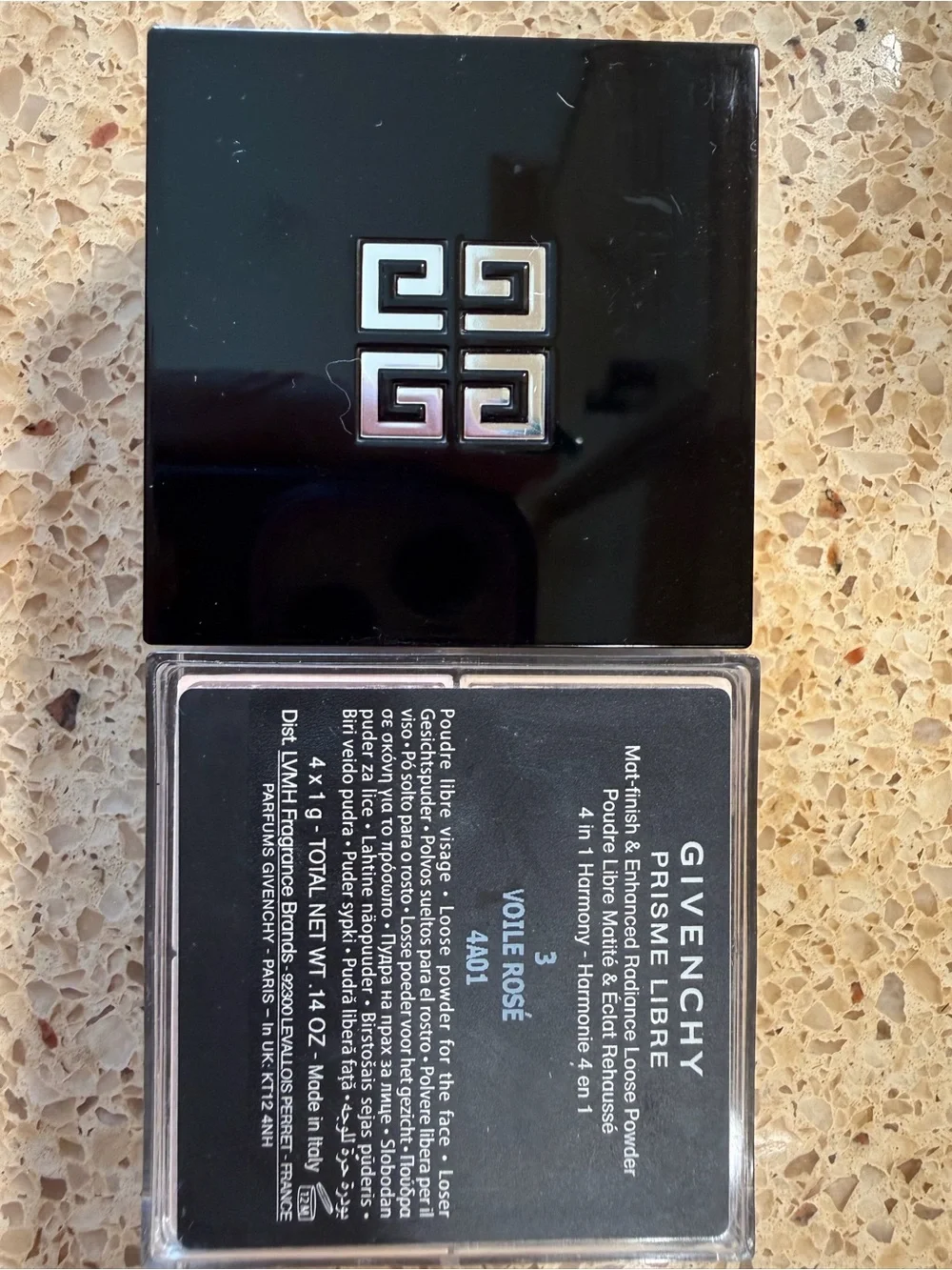 Givenchy Black Compact with Silver Logo - Voile Rosé